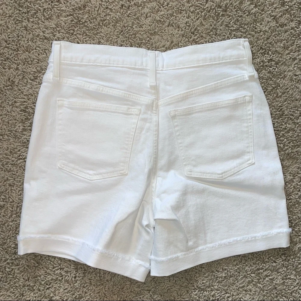 J Crew Long Denim Short in White Jean Size 29